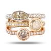 Image 1 : 2.75 ctw Multi Color and Shape CENTER Diamond 14K Yellow, White and Rose Gold Ri