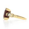 Image 6 : Antique Art Nouveau 14k TT Gold 3 ctw Emerald Cut Rhodolite Garnet Solitaire Rin