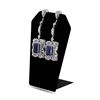Image 3 : 10.95 ctw Tanzanite and 6.79 ctw Diamond 14K White Gold Dangle Earrings