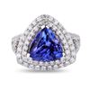 Image 1 : 3.38 ctw Tanzanite and 0.97 ctw Diamond 14K White Gold Ring
