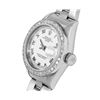 Image 3 : Rolex Ladies Quickset Sapphire Stainless Steel White Roman Dial Diamond Bezel Da