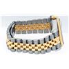 Image 4 : Rolex Mens 2T 18K Yellow Gold And Steel Champagne Index Datejust With Hidden Cla