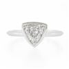 Image 4 : NEW Platinum GIA 1.01 ctw Trillion Cut Bezel Diamond Solitaire Engagement Ring