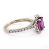 Image 3 : 2.80 ctw Purplish Pink Sapphire and 0.70 ctw Diamond 14K White Gold Ring (GIA CE
