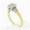 Image 8 : Vintage 14k Two Tone Gold 0.68 ctw Old European Diamond Solitaire Engagement Rin