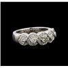 Image 1 : 14KT White Gold 0.67 ctw Diamond Ring