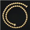 Image 5 : Italian Solid 18k Yellow Gold 16" 6mm Brushed Finish Fancy Ball Bead Necklace
