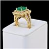 Image 3 : 3.44 ctw Emerald and 2.06 ctw Diamond 18K Yellow Gold Ring