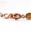 Image 3 : 15.89 ctw Opal and 0.84 ctw Diamond 14K Rose Gold Bracelet