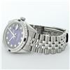 Image 5 : Rolex Mens Stainless Steel Blue Vignette Diamond And Sapphire Datejust Wristwatc