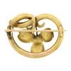 Image 3 : Antique Victorian 18+k Gold Emerald w/ Seed Pearl Clover Leaf Branch Brooch Pin