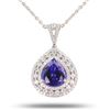 Image 1 : 7.70 ctw Tanzanite and 1.34 ctw Diamond Platinum Pendant (GIA CERTIFIED)