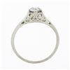 Image 8 : Antique 14k Gold 0.54 ctw GIA European Diamond Solitaire Filigree Engagement Rin