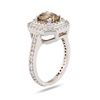 Image 2 : 1.57 ctw Fancy Dark Yellowish Brown CENTER Diamond 14K White Gold Ring (2.31 ctw