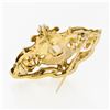 Image 4 : Vintage 14K Yellow Gold Oval & Round Opal Detailed Open Work Brooch Pin Pendant