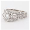 Image 2 : 0.77 ctw CENTER Diamond Platinum Ring (1.51 ctw Diamonds)
