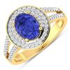 Image 1 : 14KT Yellow Gold 1.09ctw Tanzanite and Diamond Ring