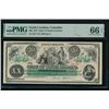 Image 1 : 1872 $20 Columbia SC Obsolete PMG 66EPQ