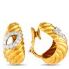 Image 2 : David Webb 18K Yellow Gold 1.40ct Diamond Clip-On Earrings