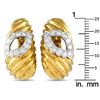 Image 4 : David Webb 18K Yellow Gold 1.40ct Diamond Clip-On Earrings