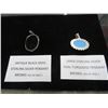 Image 2 : Large Sterling Set Black Onyx/Turquoise Pendants - 2