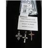 Image 1 : 3 Sterling Silver Crosses w/Gemstones - 16g