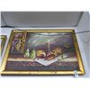 Image 1 : Framed Oil On Canvas Still Life Violin and Fruit - 24 X 30
