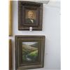 Image 1 : Ornately Framed Portrait and Country Scene - 2