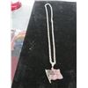 Image 1 : Sterling Silver Rope Chain 20" , US Flag Pendant - 16g