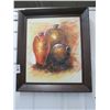 Image 1 : Framed Oil On Canvas Vases and Vino - 2