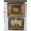 Image 1 : Framed Oil On Canvas Horse and Jockey