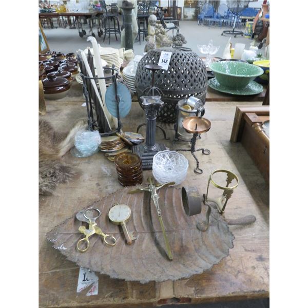 Metal Spheres, Candlestands, Décor