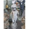 Image 1 : Plastic Formed Boy Statuary Garden Décor - 3'