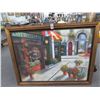 Image 1 : Framed Oil On Canvas Café Street Scene - 36 X 48