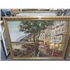 Image 1 : Framed Oil On Canvas Med Waterfront - 40 X 48