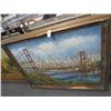 Image 1 : Framed Oil On Canvas Golden Gate - 40 X 48