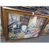 Image 1 : Framed Oil On Canvas Music Room - 40 X 48
