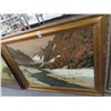 Image 1 : Framed Oil On Canvas Snowy River - 40 X 48