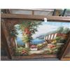 Image 1 : Framed Oil On Canvas Med Seascape - 40 X 48