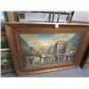 Image 1 : Framed Oil On Canvas Paris Street Scene - 30 X 40