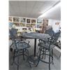 Image 1 : Black Cast Patio High Bar Table w/4 Stools