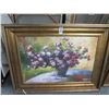 Image 1 : Framed Oil On Canvas Floral - 30 X 40