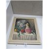 Image 1 : Framed Oil On Canvas Fruit Still Life