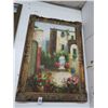 Image 1 : Framed Oil On Canvas Floral Flower - 30 X 30