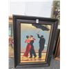 Image 1 : Framed Oil On Canvas Dancing In The Rain - 30 X 40