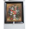 Image 1 : Framed Oil On Canvas Floral Still Life - 20 X 24
