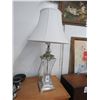 Image 1 : Chrome and Glass Lamp