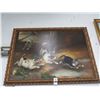 Image 1 : Framed Oil On Canvas Cat Chase - 24 X 36