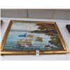 Image 1 : Framed Oil On Canvas Maine Seascape - 24 X 36