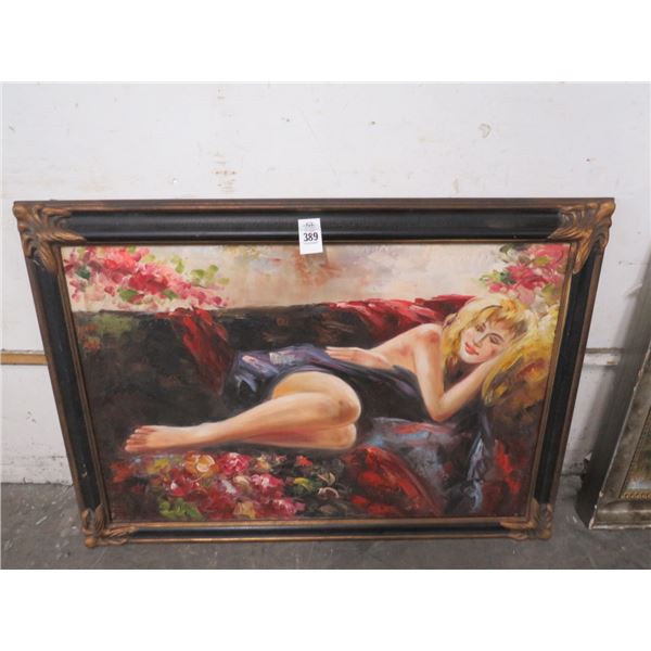 Framed Oil On Canvas Sweet Dreams - 24 X 36